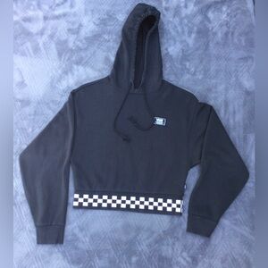Vans Womens Cropped Checkered Hoodie X-Small
